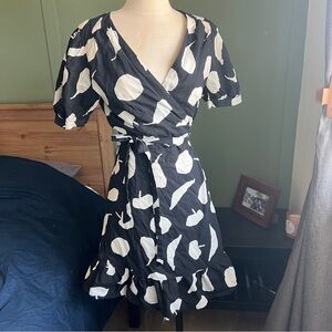 FRNCH Paris Full Moon Half Moon Wrap Dress